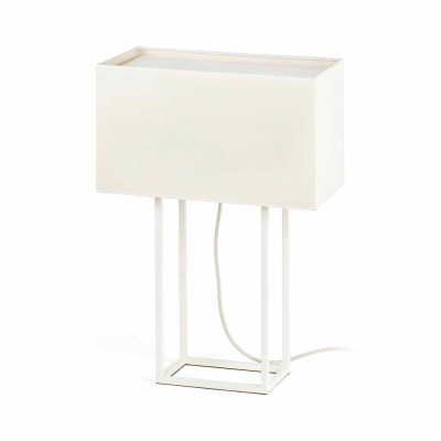 29984 Faro VESPER WHITE TABLE LAMP 2 X E27 20W