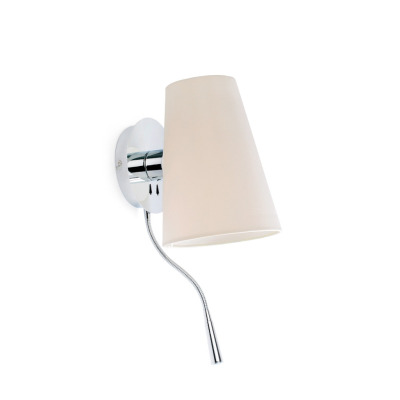 29996 Faro LUPE CHROME WALL LAMP WITH LED READER 1EX27 MAX 20