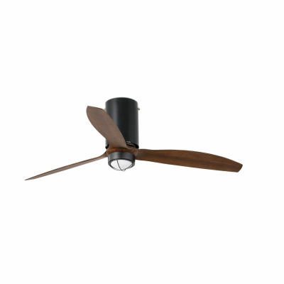 32042WP-10 Faro MINITUBE FAN ?1280MM N/M BL WOOD 17W 3000K NO/R