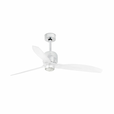 33394DWP-9 Faro DECO FAN ?1280MM CHROME B. TRANS 17W 3000K NO/R