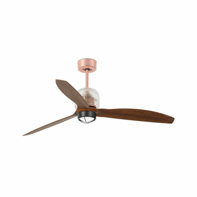 33399DWP-10 Faro DECO FAN ?1280MM COPPER 3 B. 17W 3000K NO/R