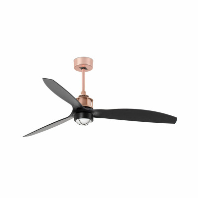 33418-10 Faro JUST FAN ?1280mm COPPER 3 B. BLACK 17W 3000K
