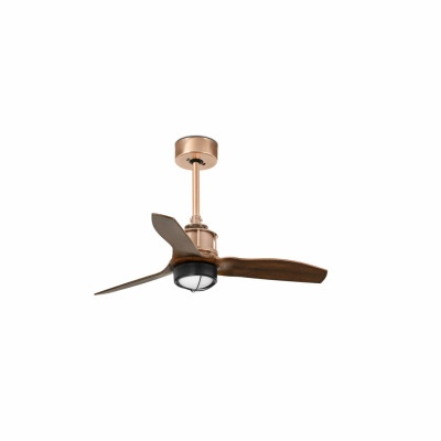 33423-10 Faro JUST FAN XS ?810 MM COPPER 3 B. WOOD 17W 3000K