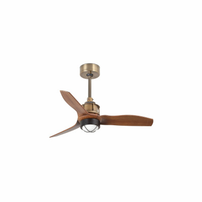 33428-10 Faro JUSTFAN XS?810MM OLD GOLD BL. WOOD 17W 3000K