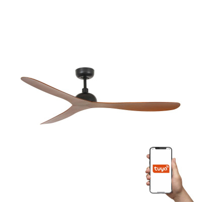 33447WT TK-Lighting GOTLAND ?1320MM BLACK 3 BLADES WOOD TUYA
