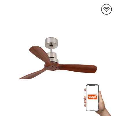 33508DCWT TK-Lighting MINI LANTAU DC ?1060MM NICKEL MATT 3 BLADES TUYA