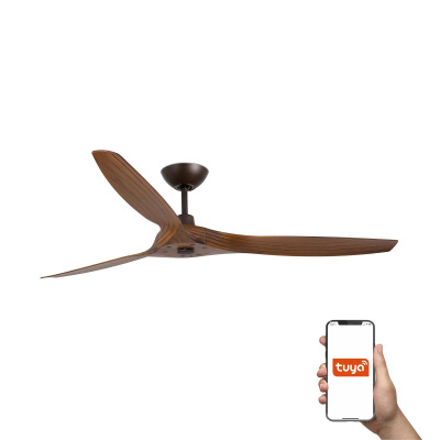 33511WT TK-Lighting MOREA ?1520MM BROWN 3 BLADES WALNUT DARK TUYA