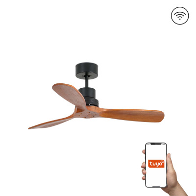 33517DCWT TK-Lighting MINI LANTAU S DC ?1070 BLACK MATT 3P WALNUT TUYA