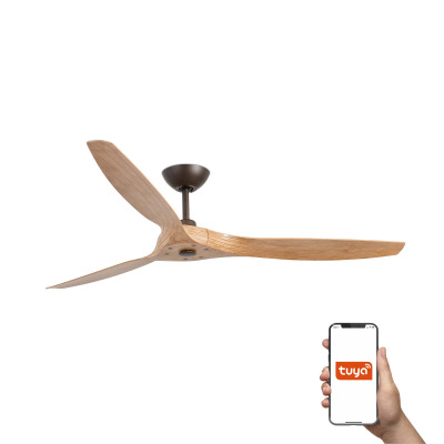 33519WT TK-Lighting MOREA ?1520MM BROWN 3 BLADES MAPLE TUYA