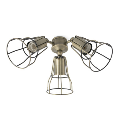 33717 Faro OLD GOLD LIGHT KIT 3 E27 60W FOR YAKARTA