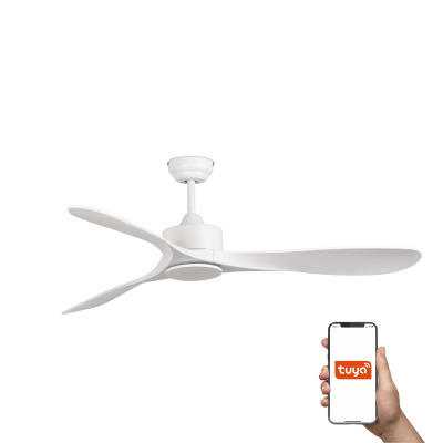 33750DCWT TK-Lighting LUZON DC ?1320MM WHITE 3 BLADES TUYA