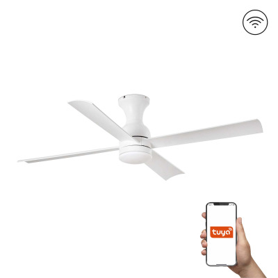 33756WT TK-Lighting FRASER ?1200MM WHITE 4 BLADES LED 16W TUYA