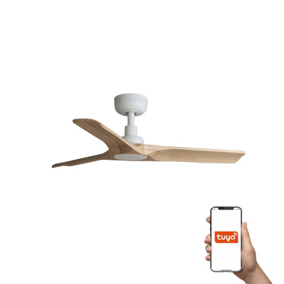33805WT TK-Lighting HEYWOOD S ?900MM WHITE 3 BLADES WOOD LIGHT TUYA