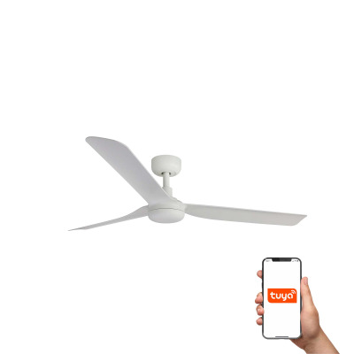 33814WT TK-Lighting PUNT ?1300MM WHITE 3 BLADES WHITE TUYA
