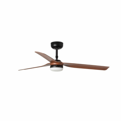 33817WP-21 Faro PUNT ?1300MM BLACK 3 BLADES DARK WOOD 18W S/R