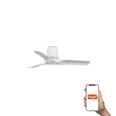 33826WT Faro HEY TUB S ?900MM WHITE 3 BLADES WHITE TUYA
