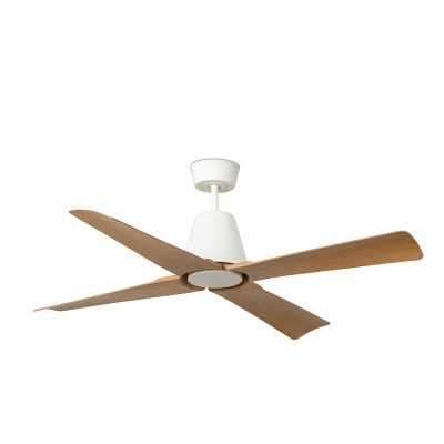 34105 Faro TYPHOON DC ?1300MM WHITE 4 WOODEN BLADES IP44?