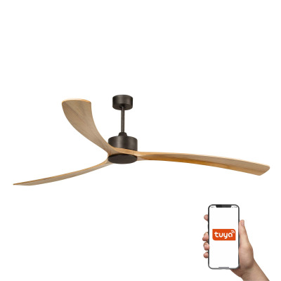 34200AWT TK-Lighting KAUAI XXL ?2330MM BROWN 3 BLADES TUYA