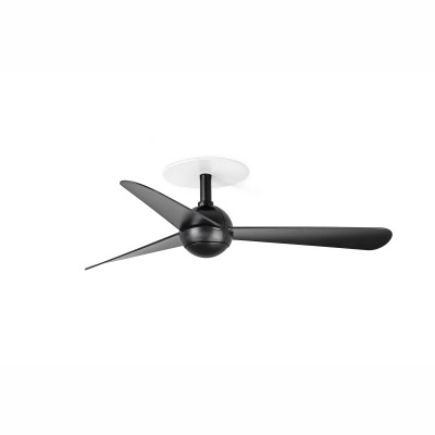 34271R TK-Lighting SFERA S RECESS ?900 BLACK 3P BLACK BLADES