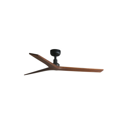 34277 Faro KLIM M ?1250MM BLACK 3 BLADES MADERA DARK WALNUT
