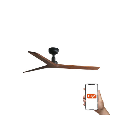 34277WT TK-Lighting KLIM M ?1250MM BLACK 3B MADERA DARK WALNUT TUYA