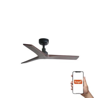 34278WT TK-Lighting KLIM S ?925MM BLACK 3P WOOD WALNUT DARK TUYA