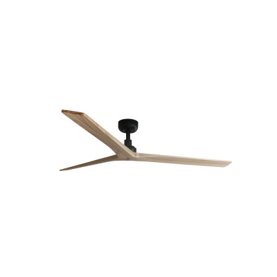 34282 Faro KLIM L ?1500mm BLACK 3 BLADES LIGHT OAK