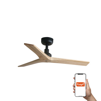 34284WT TK-Lighting KLIM S ?925MM BLACK 3P PINE WOOD TUYA
