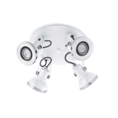 40559 Faro RING White ceiling lamp 4L