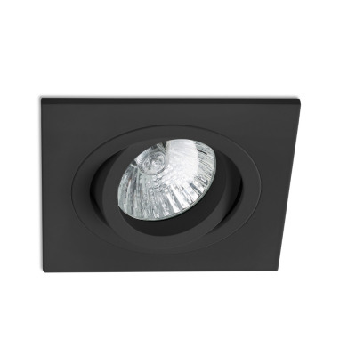 43406 Faro RAD?N ADJUST BLACK RECESSED LAMP SQUARE GU10