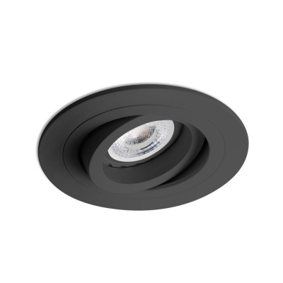 43408 Faro RAD?N ADJUSTABLE BLACK RECESSED LAMP GU10
