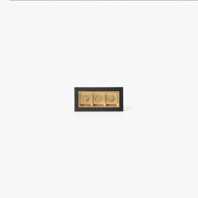 43701930124 Faro TROOP RECESSED BK-GOLD 3X2W 15° 3000K CRI90