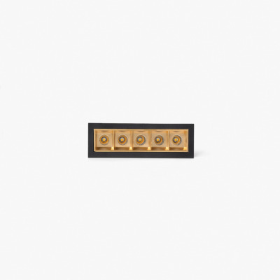 43702930324 Faro TROOP RECESSED BK-GOLD 5X2W 36° 3000K CRI90