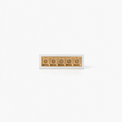 43702940114 Faro TROOP RECESSED WHITE-GOLD 5X2W 15° 4000K CRI90