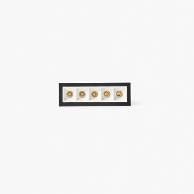 43702940321 Faro TROOP RECESSED BK-WHITE 5X2W 36° 4000K CRI90