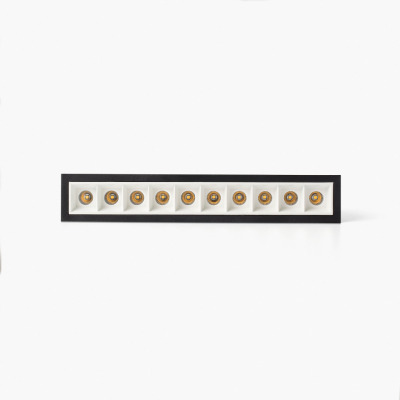 43703930121 Faro TROOP RECESSED BK-WHITE 10X2W 15° 3000K CRI90