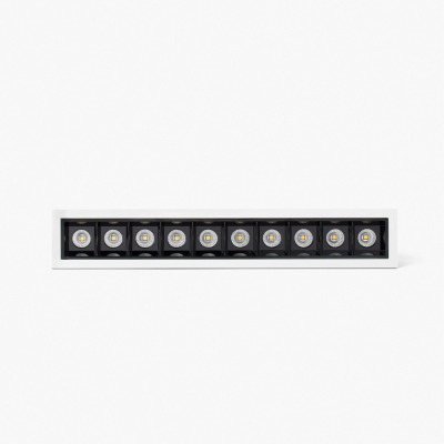43703930412 Faro TROOP RECESSED WHITE-BK 10X2W 48° 3000K CRI90