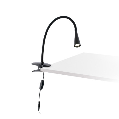 52061 Faro LENA BLACK CLIP LAMP LED 5W 4000K