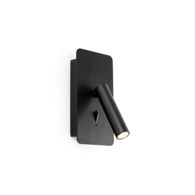 62118 Faro SUAU LED BLACK WALL LAMP HIGH POWER LED 3W 3000K