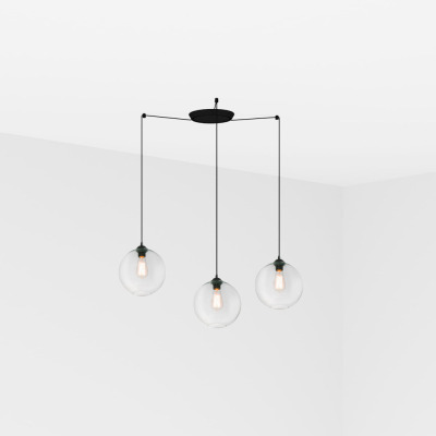 64128-3L Faro CLARA TRANSPARENT PENDANT LAMP E27 100W 3L