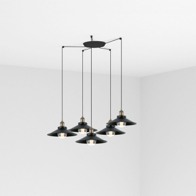 64133-5L Faro MARLIN BLACK PENDANT LAMP1 X E27 60W 5L