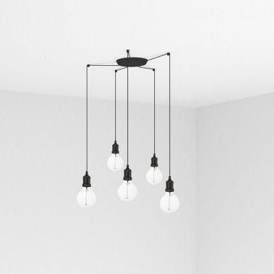64135-5L Faro ART BLACK PENDANT LAMP 1XE27 2M CABLE 5L