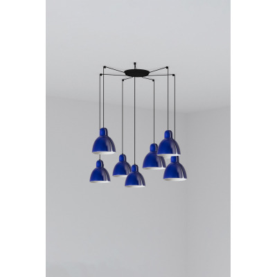 64255-128-7L Faro VENICE COBALT BLUE PENDANT ?200 1xE27 7L