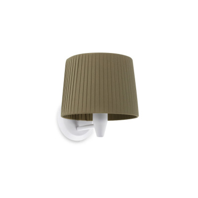 64306-37 Faro SAMBA WHITE WALL LAMP GREEN RIBBONED LAMPSHADE ?21