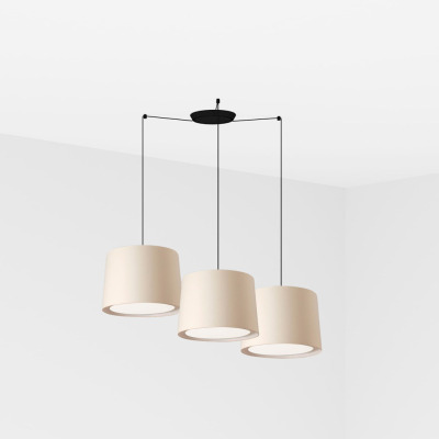 64314-55-3L Faro CONGA BLACK PENDANT LAMP ?500*350*?450 BEIGE LAMPS