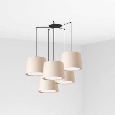 64314-55-5L Faro CONGA BLACK PENDANT LAMP ?500*350*?450 BEIGE LAMPS