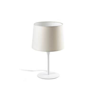 64316-02 Faro CONGA WHITE TABLE LAMP E27 ?215*160*?190 BEIGE LAM