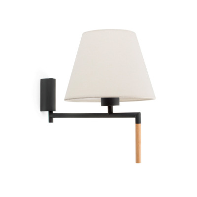 64400-11 Faro RON DARK GREY WALL LAMP BEIGE SHADE