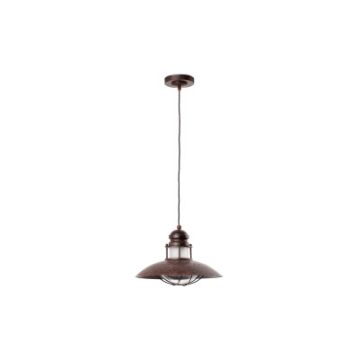 66204 Faro WINCH Brown pendant lamp