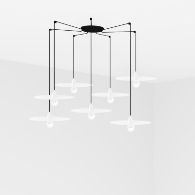 68146-7L Faro PLAT WHITE PENDANT LAMP E27 60W 7L